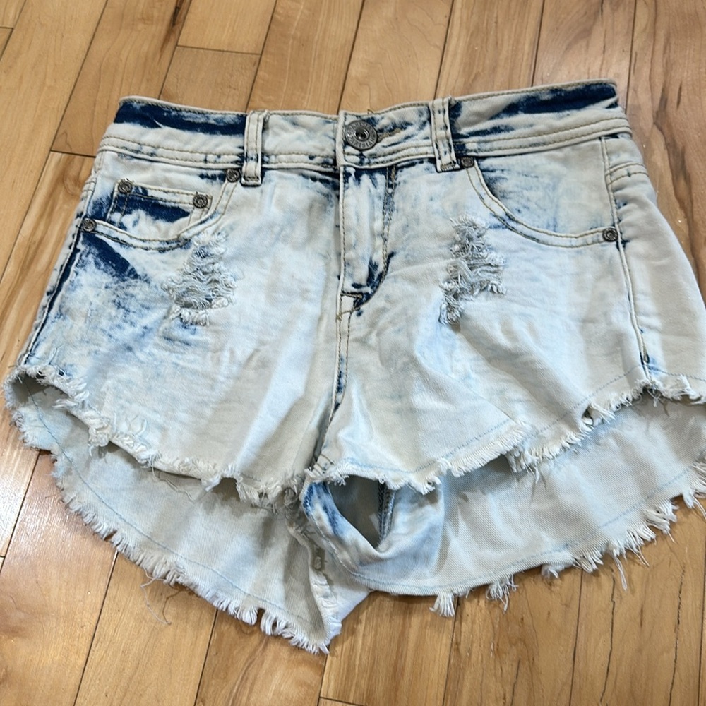 Parisian Collection Acid Wash Jean Shorts